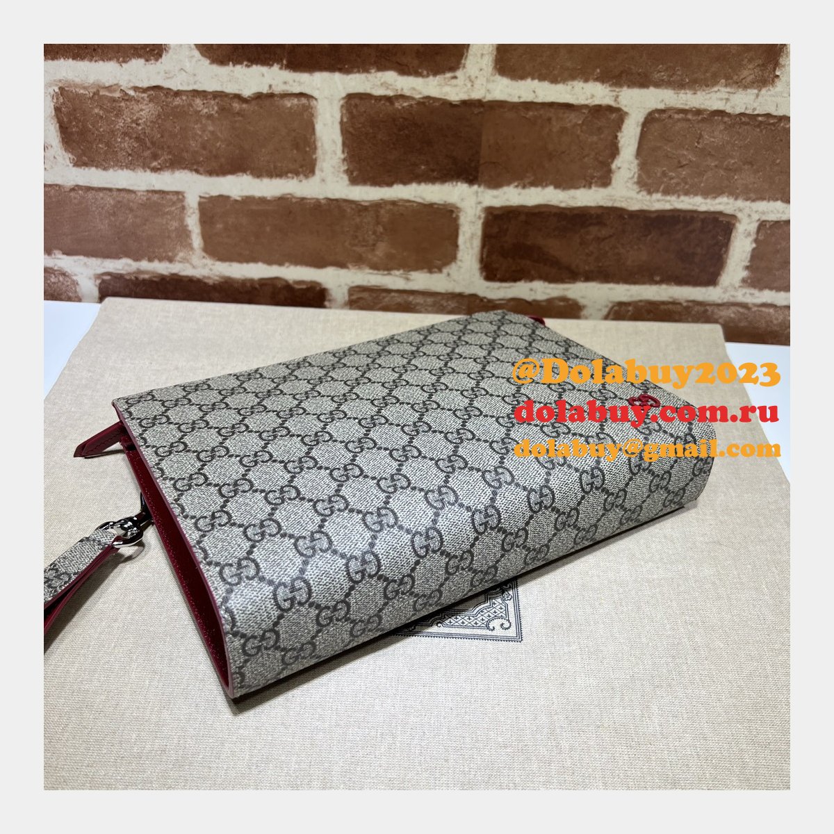Pouch 1:1 Gucci Clutches Knockoff GG Detai 768255 Best Bag