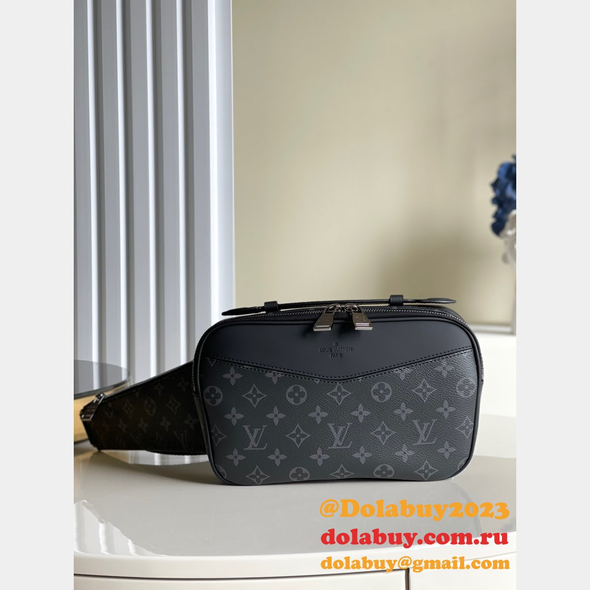 Louis Vuitton 7 Star Bumbag Monogram Eclipse Canvas M42906 Black Bags