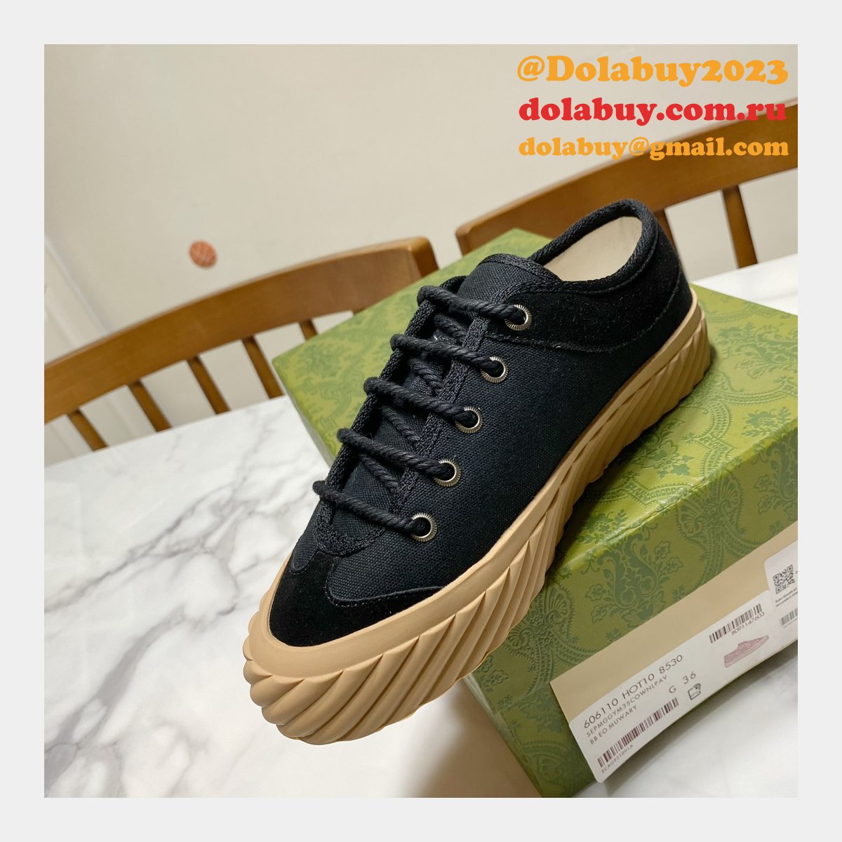 Perfect Dolabuy 1:1 Mirror Replica Gucci GG Canvas Shoes