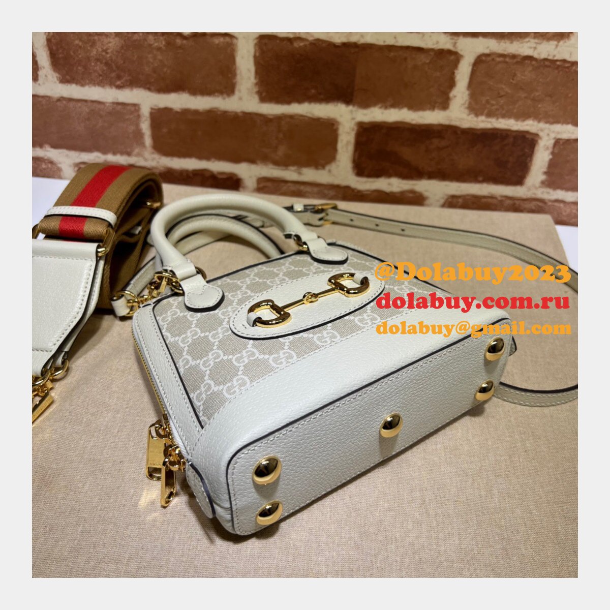 Gucci Fake Luxury Goods 677212 Horsebit Top Handle Bag