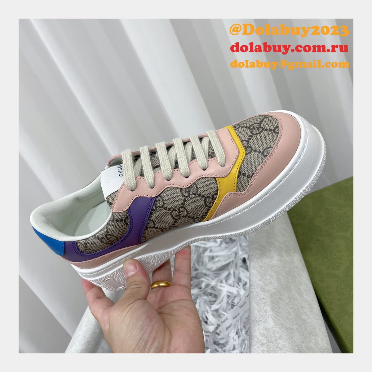 Buy Cheap Designer Replica GG Couple Platform Gucci Shoes