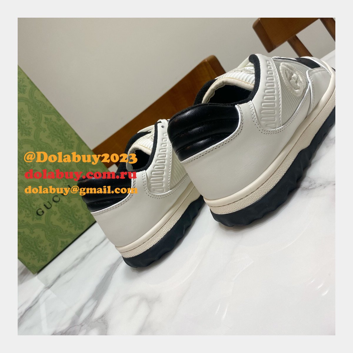 Gucci Replica Inspired Mac80 Leather Low-top Sneakers 1:1 Mirror Shoes