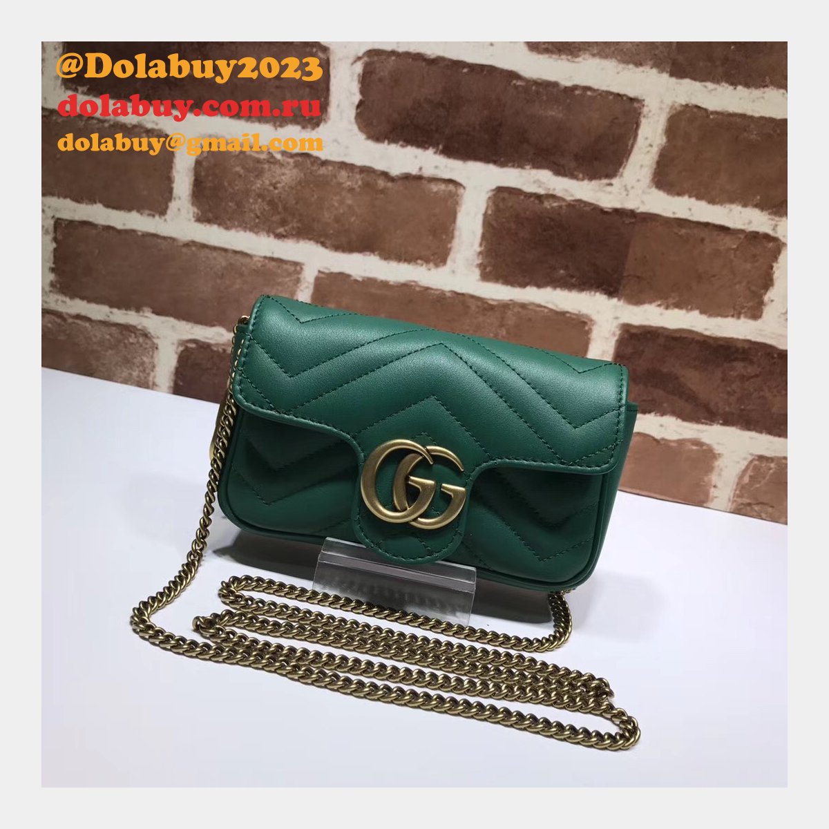 Gucci Marmont Fashion Mini Chevron bag 476433