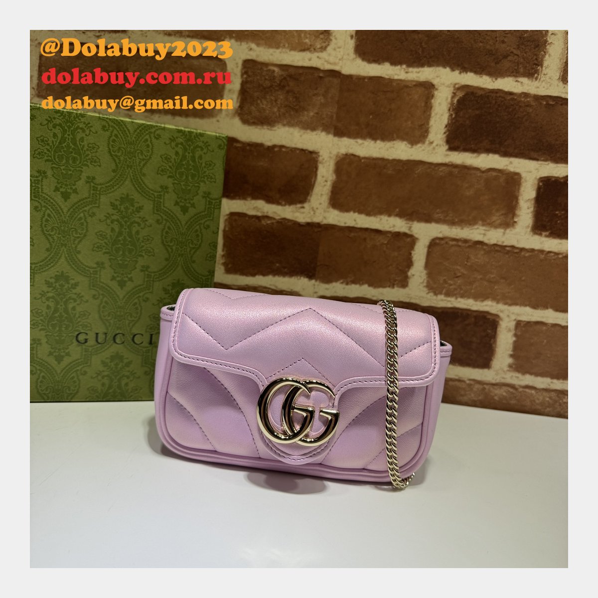 Perfect 476433 GG Marmont Super Gucci 7 Star Inspired Bag