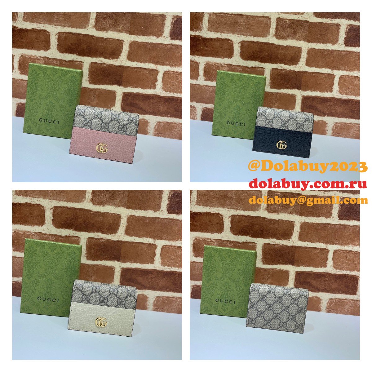 Gucci Replica Wallets Shop 658610 GG Marmont card case wallet