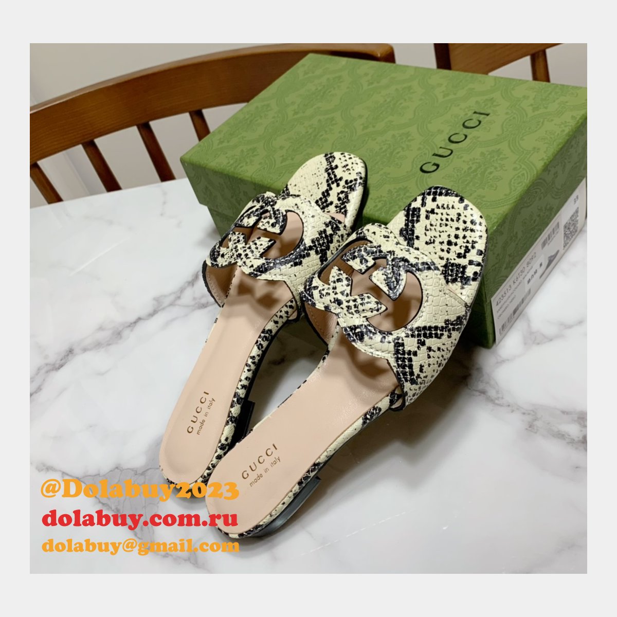 Replica Gucci Designer Shoes Outlet Flat Slippers Sale