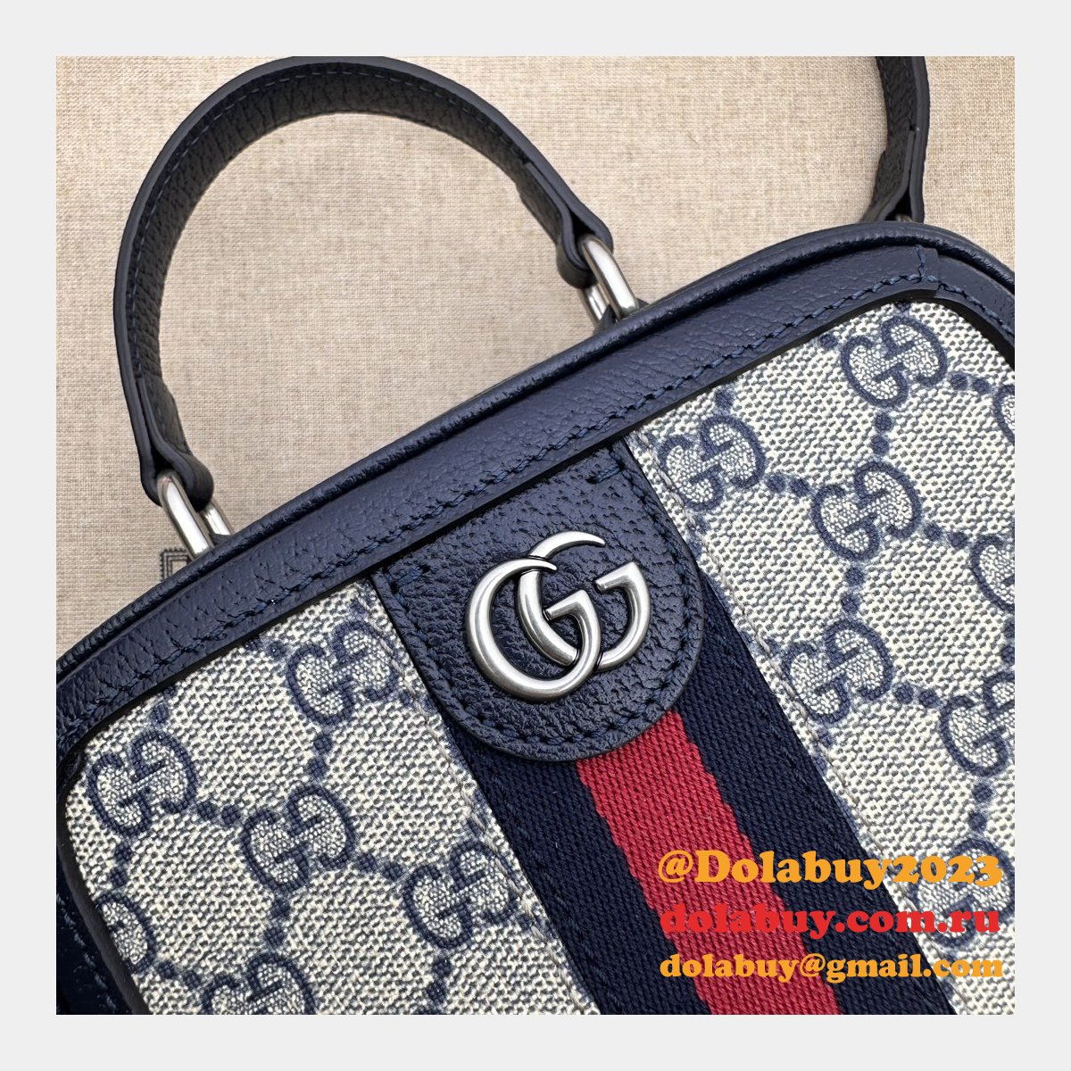 Ophidia GG Gucci Wholesale 772157 Top Handle Fake Bag
