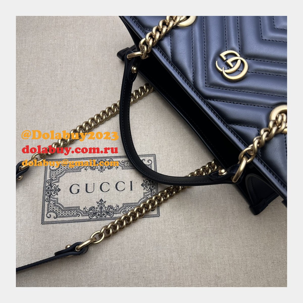 Top Quality gucci GG Marmont SMALL TOTE BAG