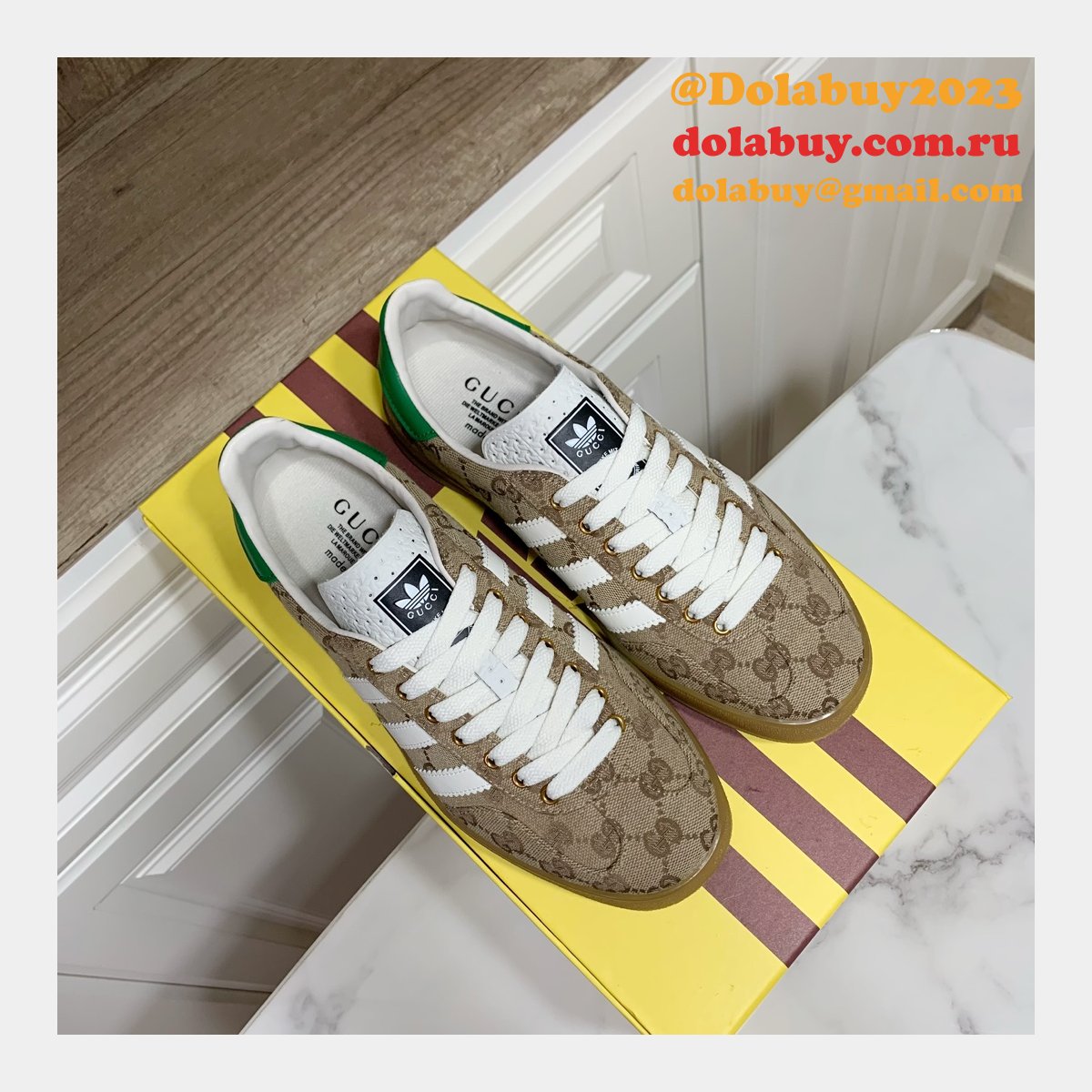 Duplicate Gucci X Adidas Shamrock Joint Skate Men/Women Shoes
