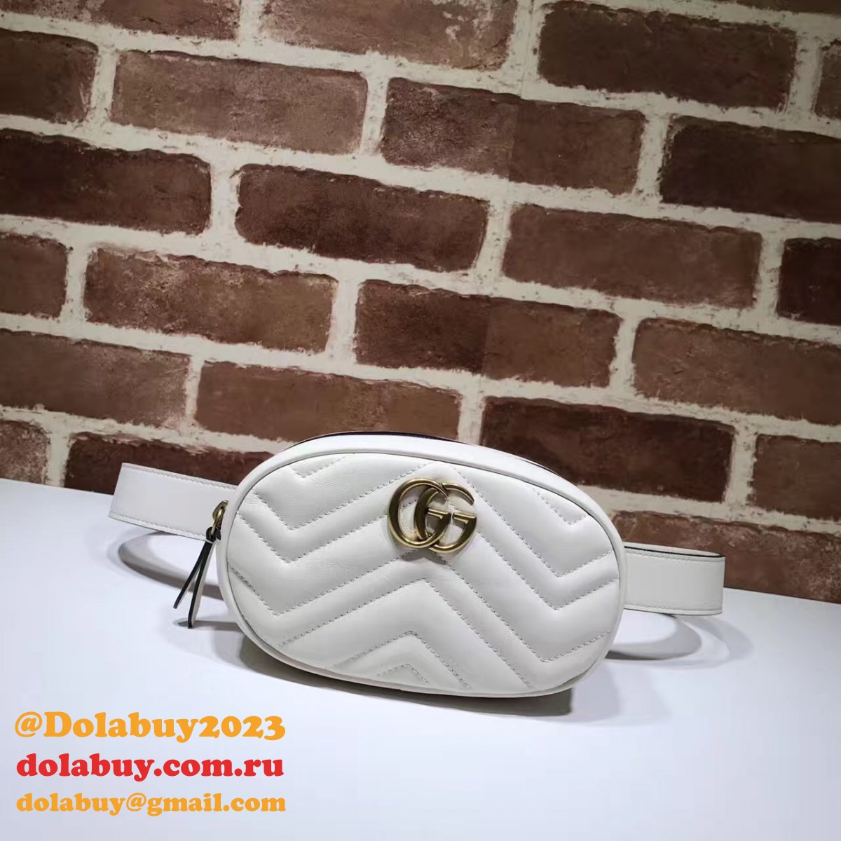 Best 476434 Gucci GG Marmont matelassé leather belt bag