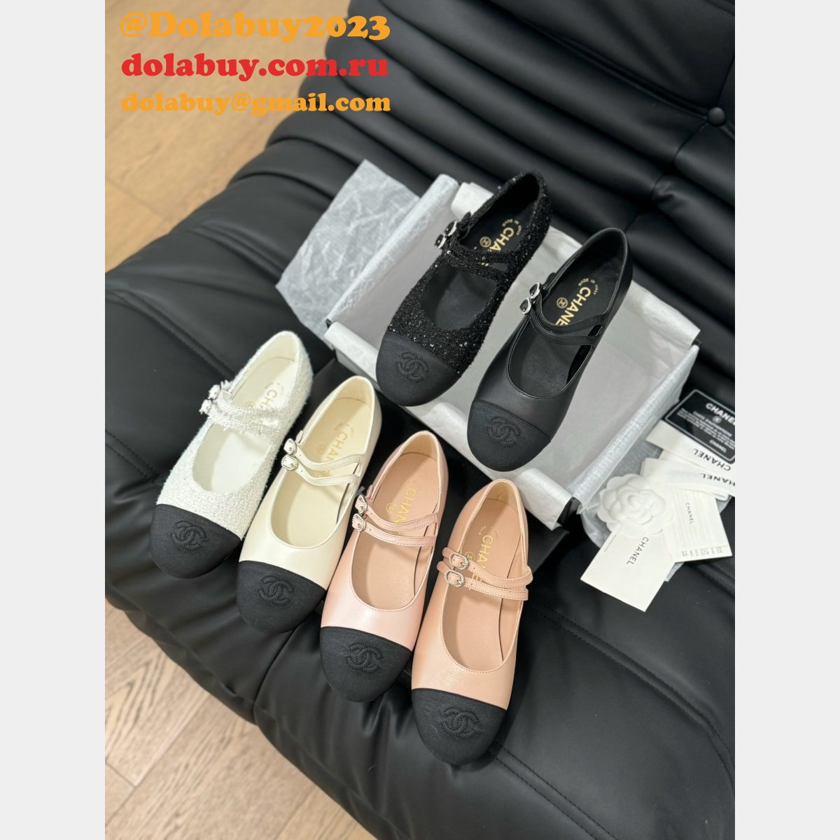 Luxury Chane flat ballet shoes for women