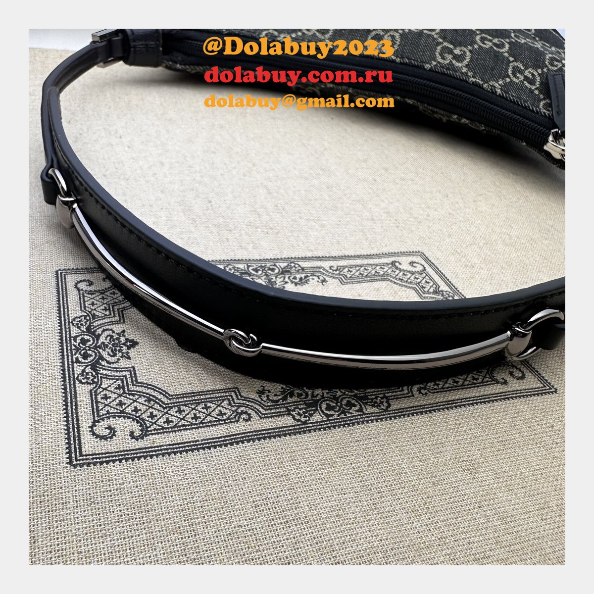 High Quality Horsebit Gucci Duplicate 774719 Black Bags