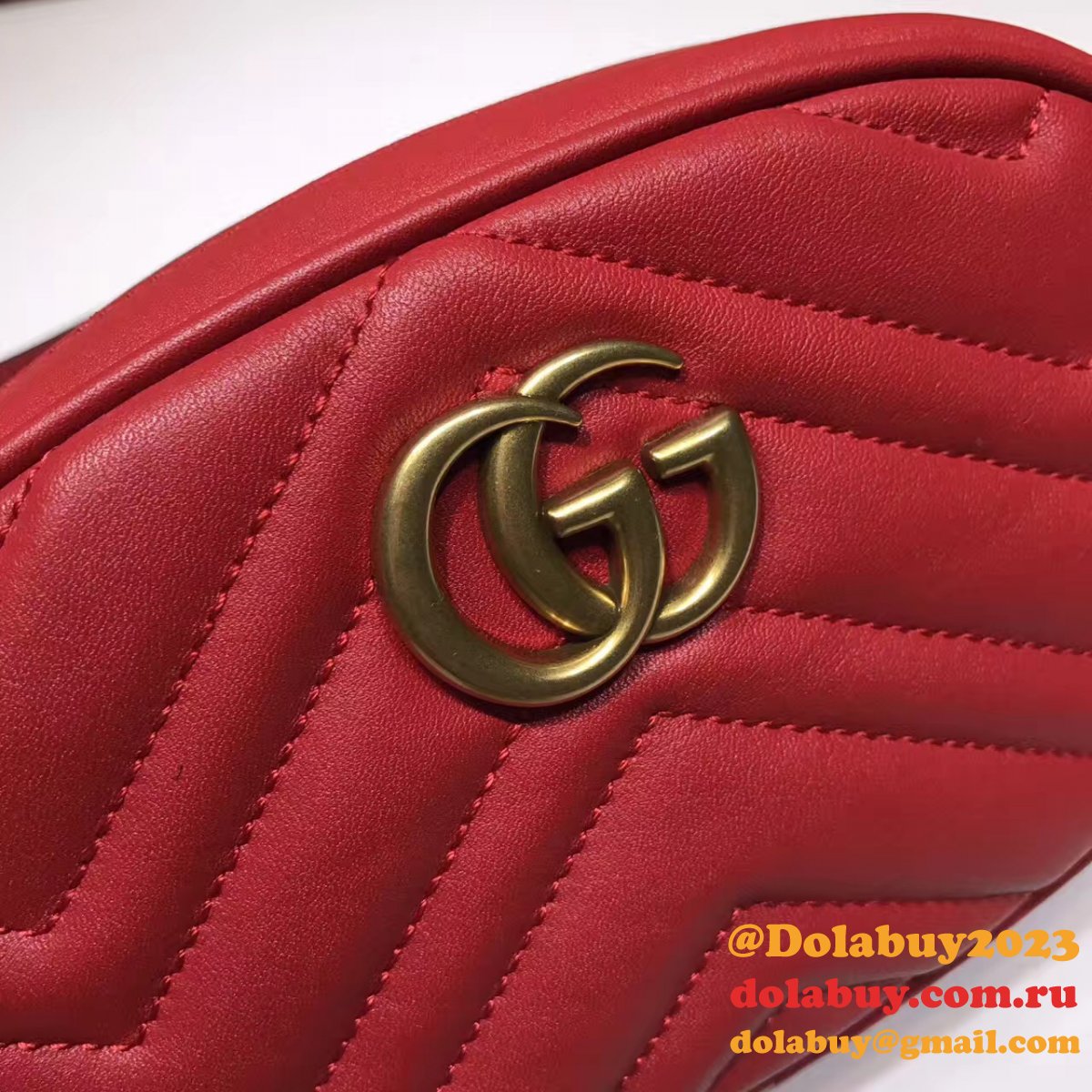 Best 476434 Gucci GG Marmont matelassé leather belt bag