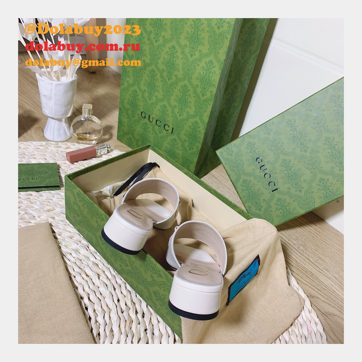 7 Star Replica Gucci 2021 Slippers white/black series GG Shoes