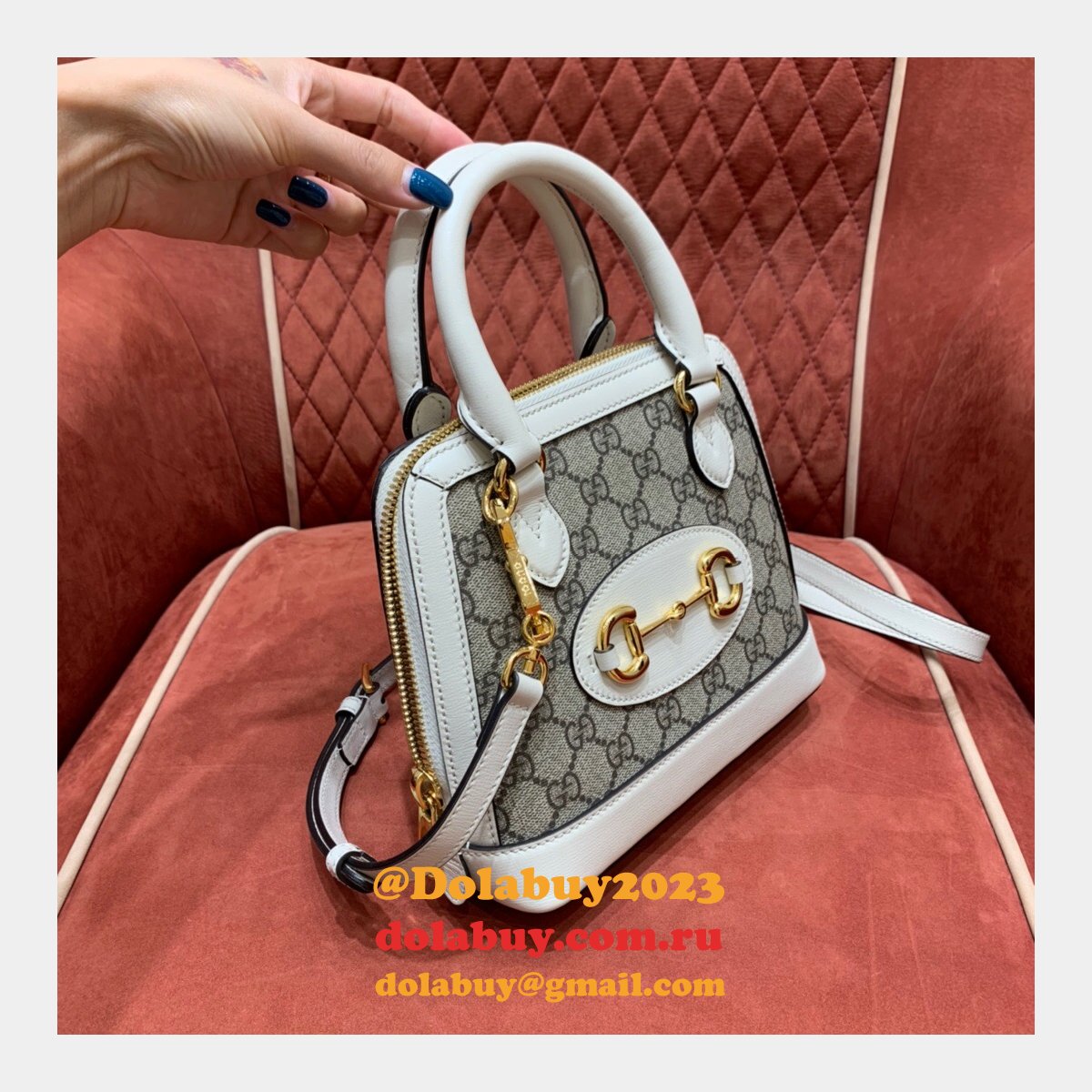 Gucci Replica 1955 Horsebit top handle 640716 mini