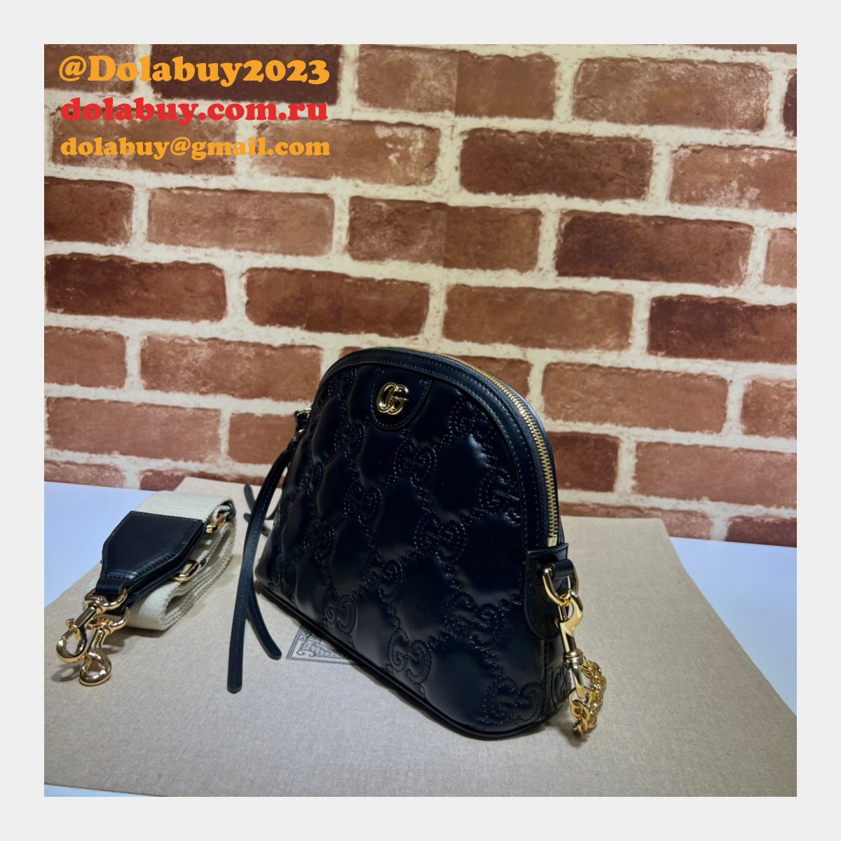 Gucci Luxury 702229 GG Matelassé Leather Shoulder Replica Bag
