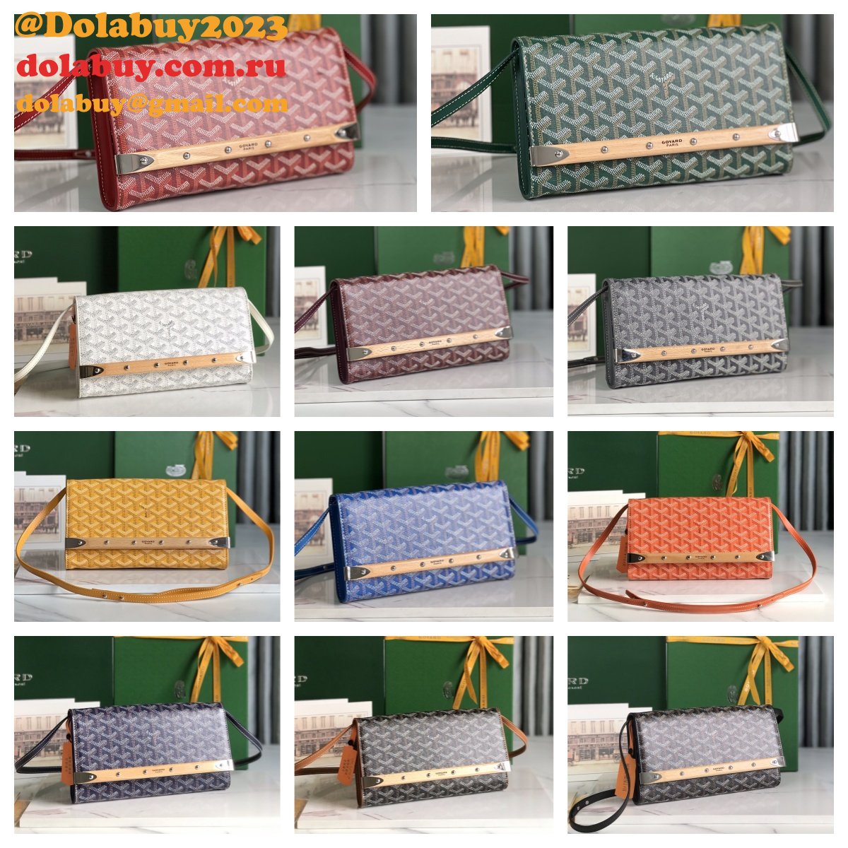 Monte-Carlo 020178 Designer Goyard Clutch Fashion Replica Bag