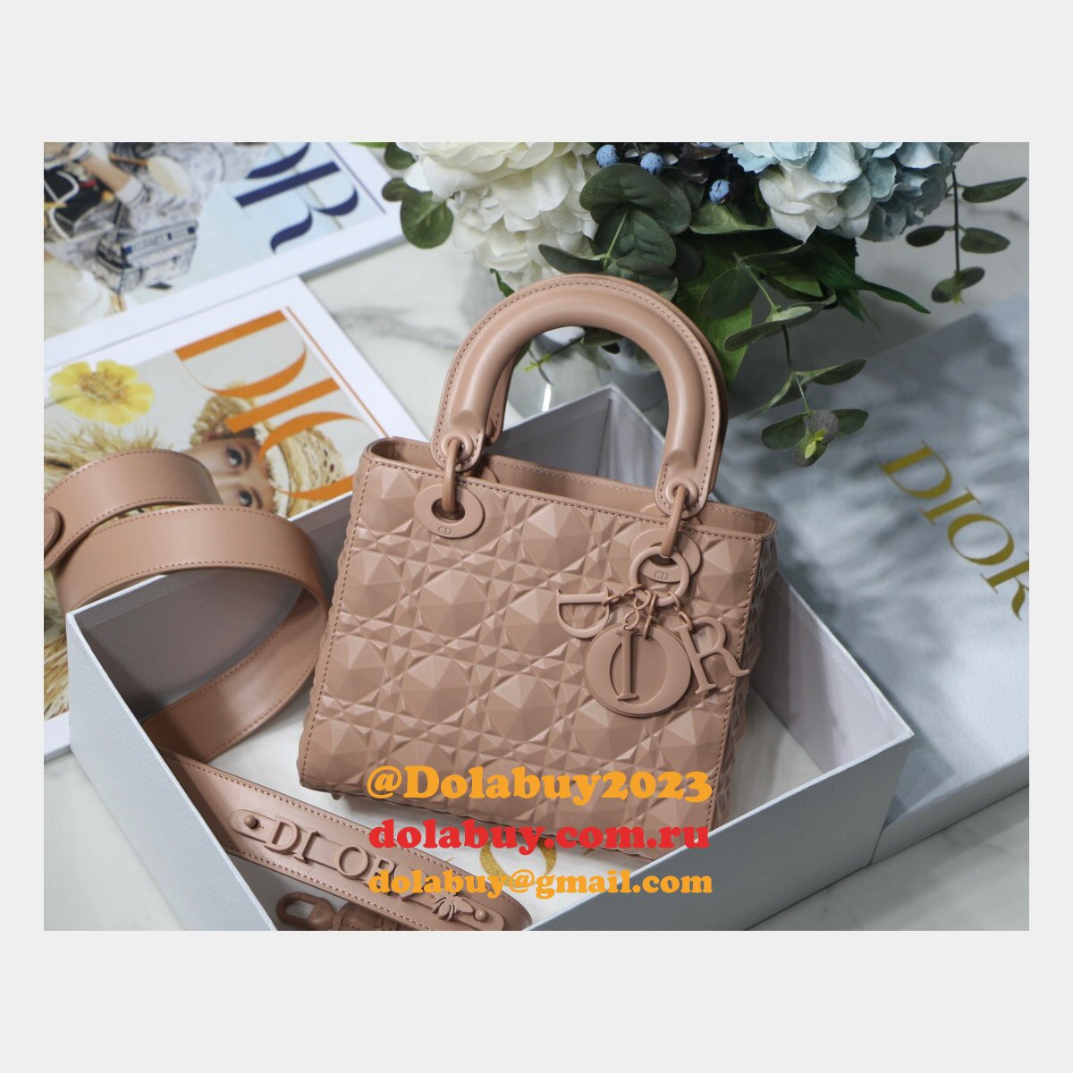 High Quality 1:1 Replica Lady Dior 20cm Shop Designer Purses