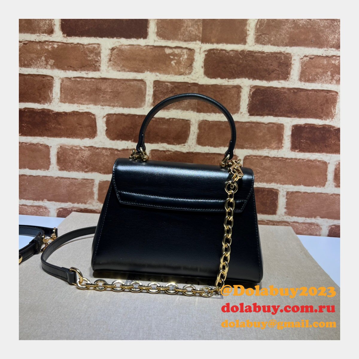 The Highest Quality Gucci Horsebit Replicas 703848 1955 Top Handle Bag