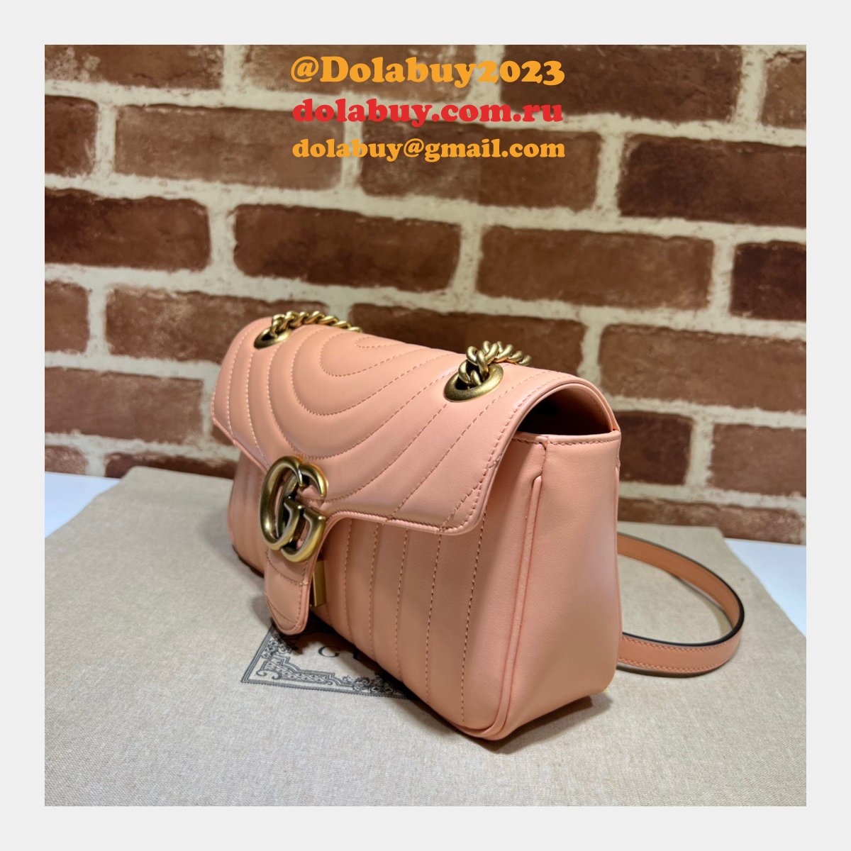 UK Gucci Replica 443497 GG Marmont Matelasse Shoulder Bag