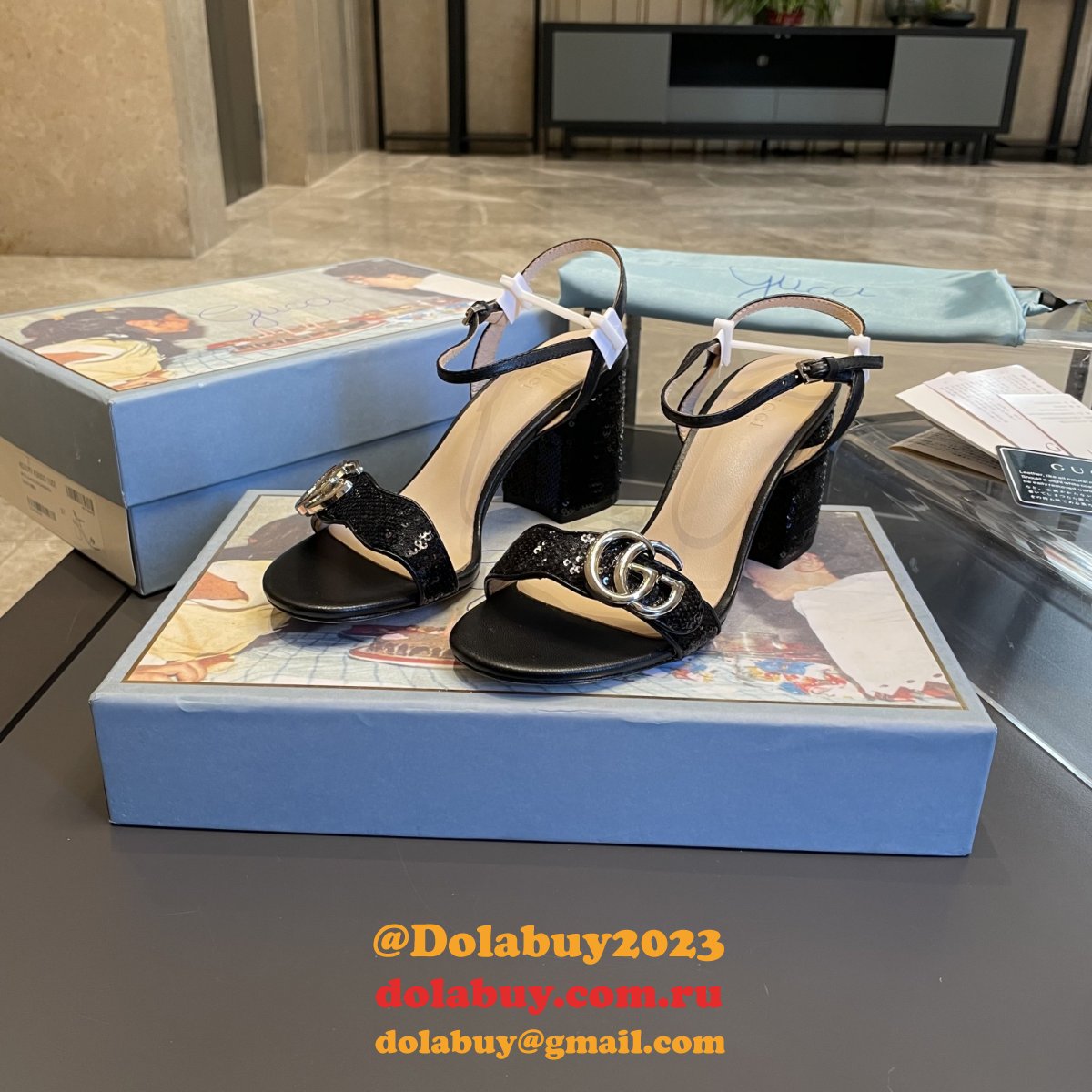 Replica Gucci Wholesale Classic High Heel Sandals Shoes