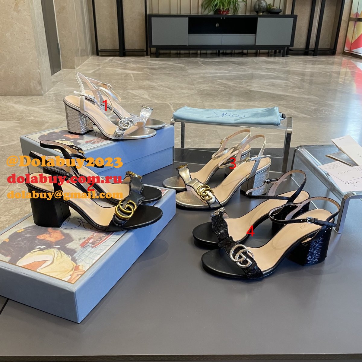 Replica Gucci Wholesale Classic High Heel Sandals Shoes