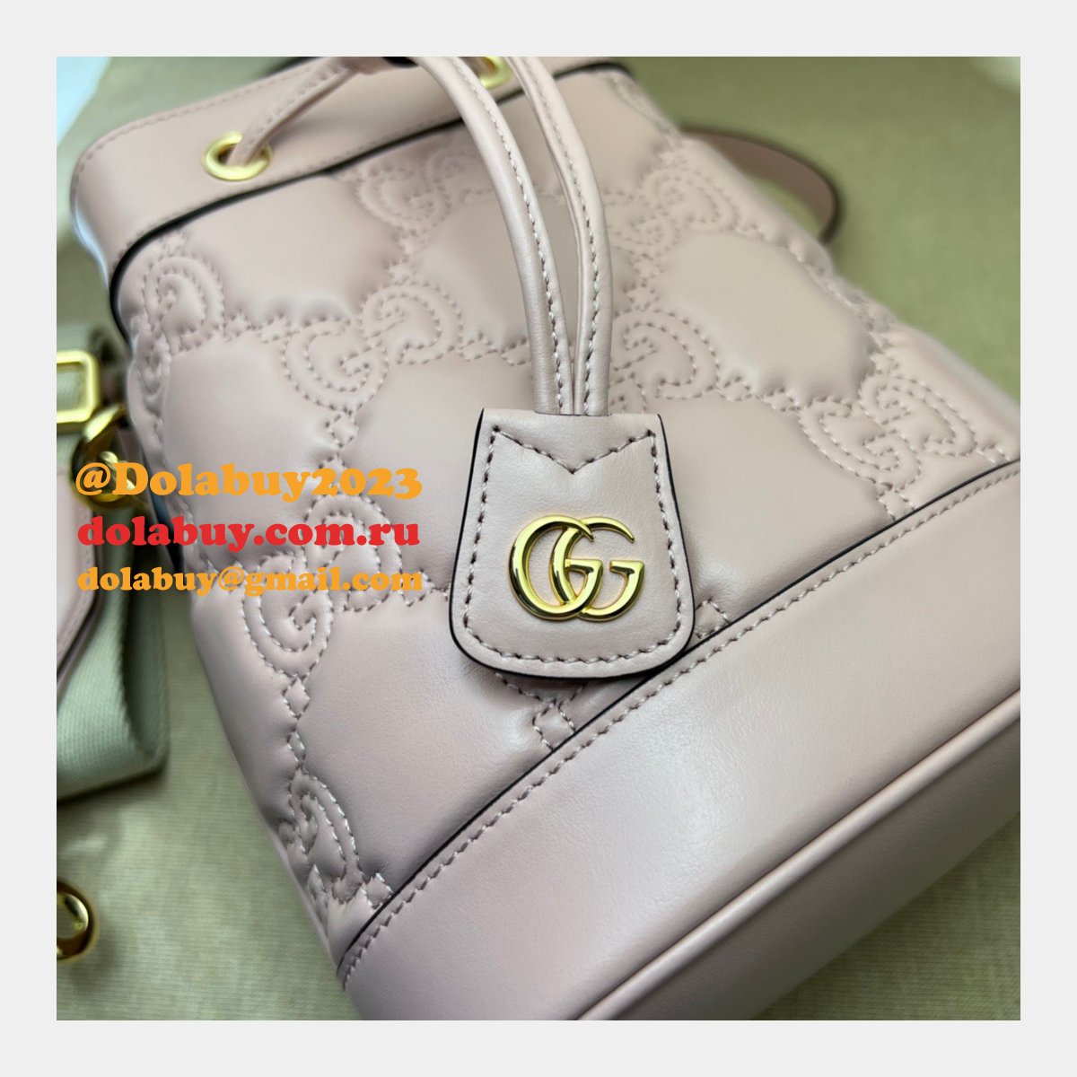 Dolabuy Gucci GG Matelassé Bucket Replica Bags 728231 Store