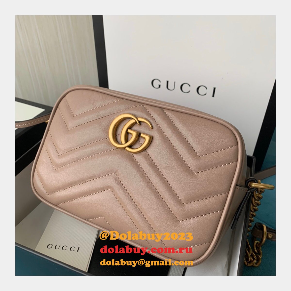 Gucci Replica GG Marmont matelassé mini 448065 bag