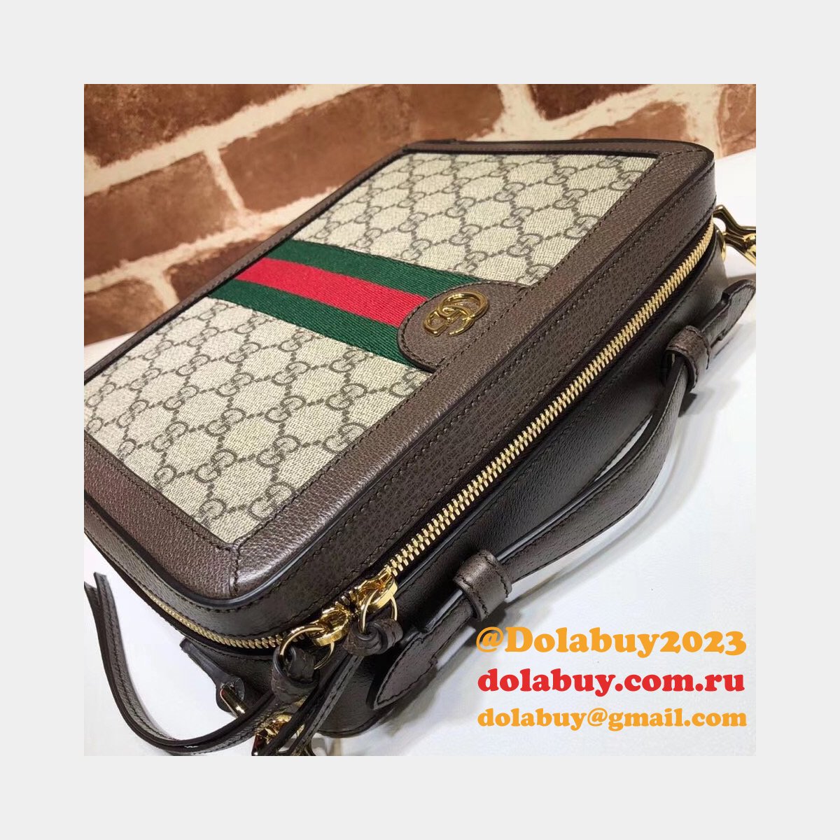 Replica Gucci High Quality GG Supreme Ophidia Small Shoulder 550622 Bag