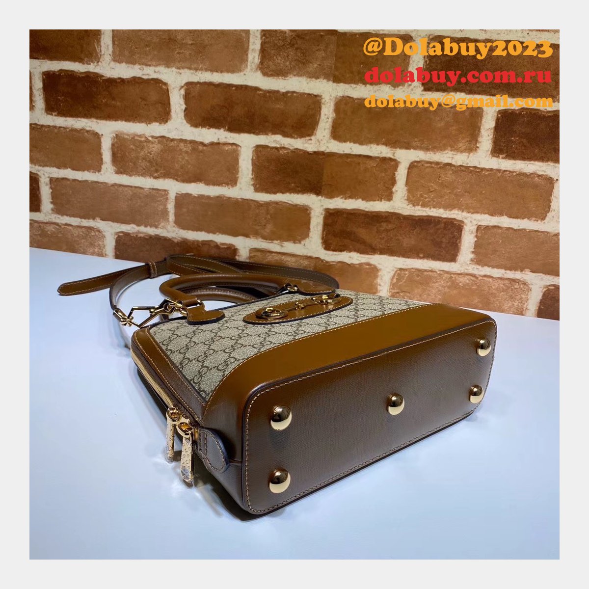 Designer Gucci Replica 1955 Horsebit small top handle 621220 bag