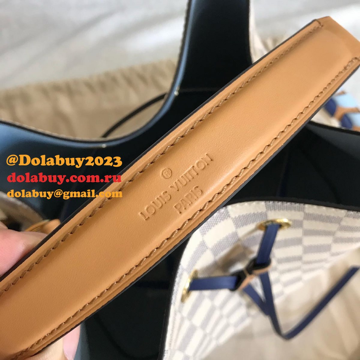 Replicas Louis Vuitton Best NéoNoé MM Damier Azur Canvas  N50042 Bag