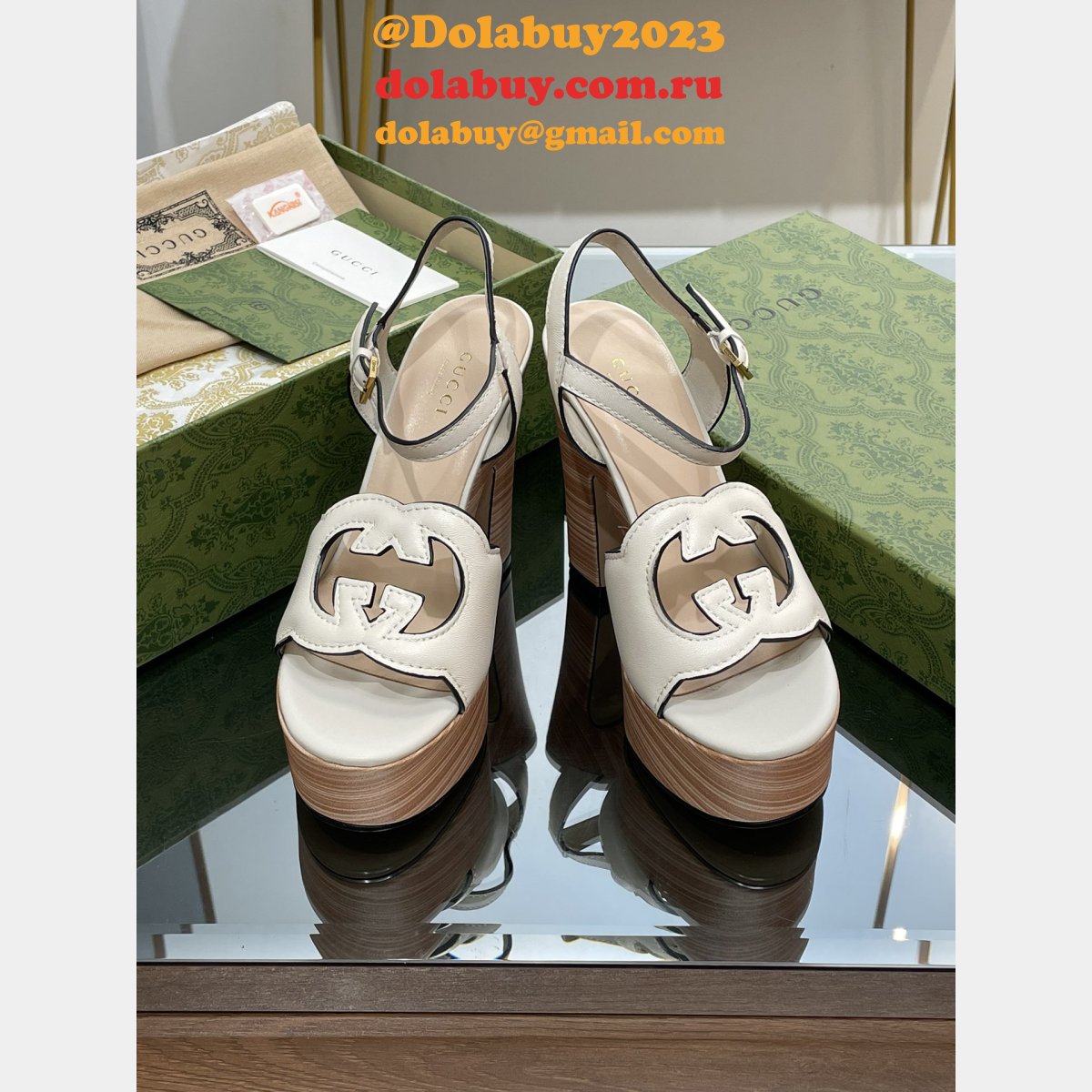 Perfect Gucci Cheap Replica Cutout Sandals Shoes On 2023 Sale