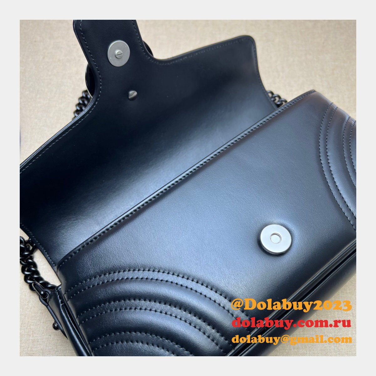 Gucci 1:1 High Quality Replica GG Marmont Shoulder 734814 Bag