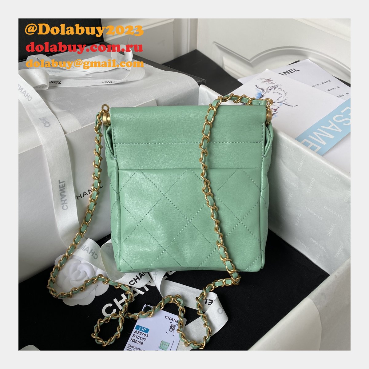 Designer Replica AS3793 Bucket Black Quality Bag 17CM