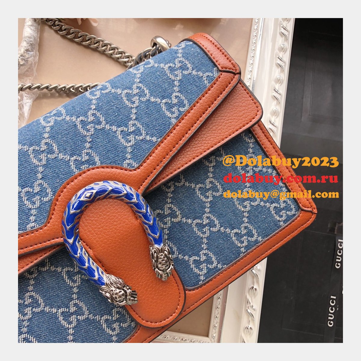 Gucci Knockoff GG Supreme Dionysus 400249 Shoulder Bag