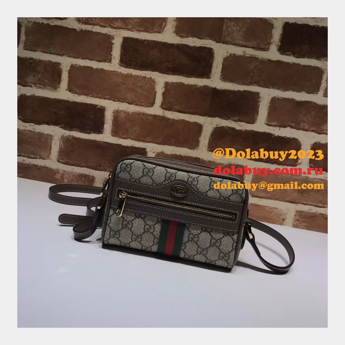 Knockoff Gucci Suede Ophidia Mini 517350 Bag
