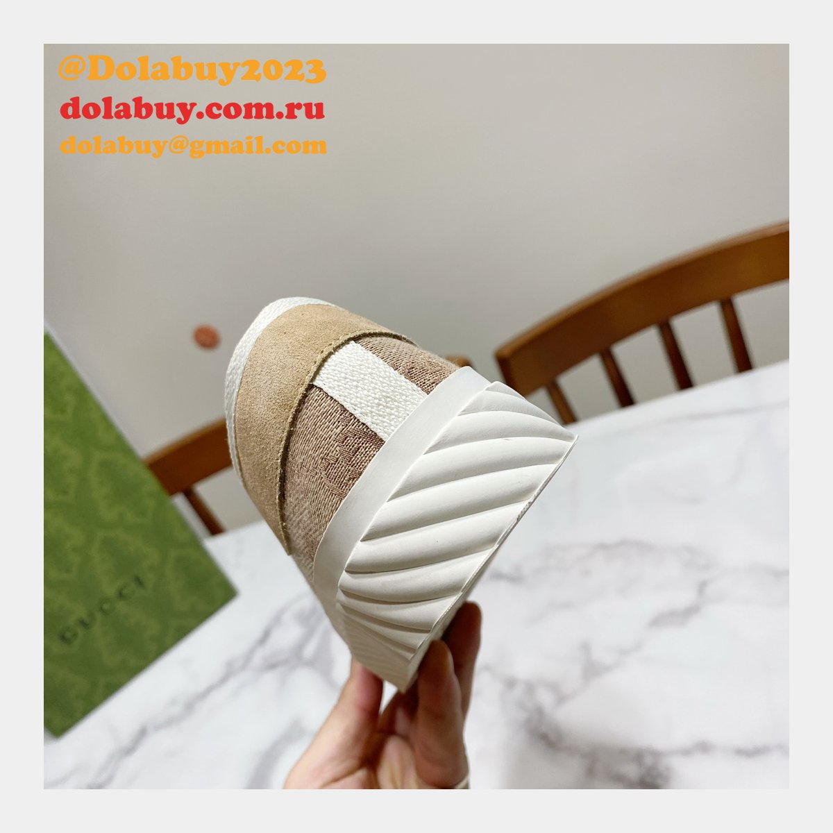 Perfect Dolabuy 1:1 Mirror Replica Gucci GG Canvas Shoes