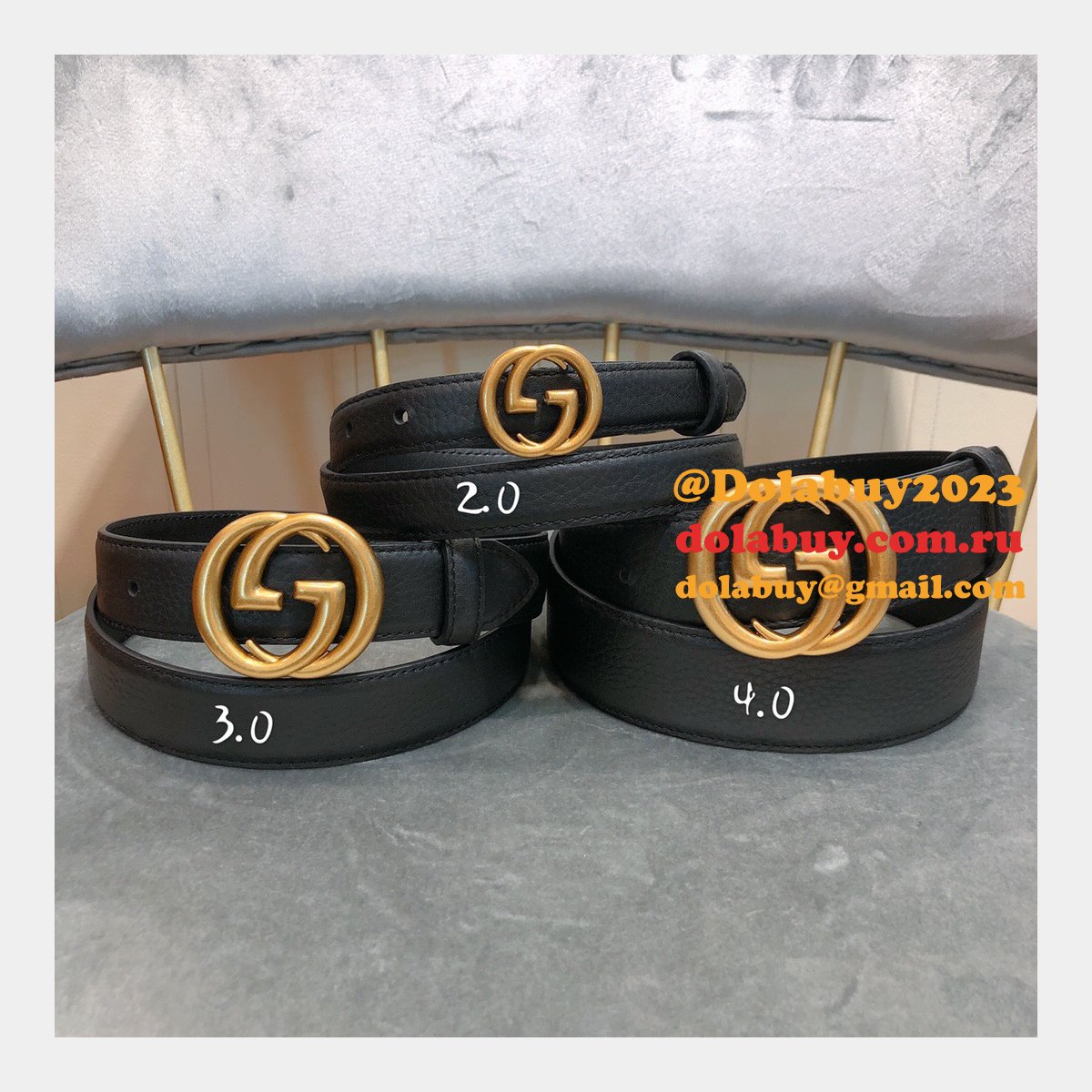 Gucci Belt With Double G Buckle 20mm,30mm,40mm Black Luxury