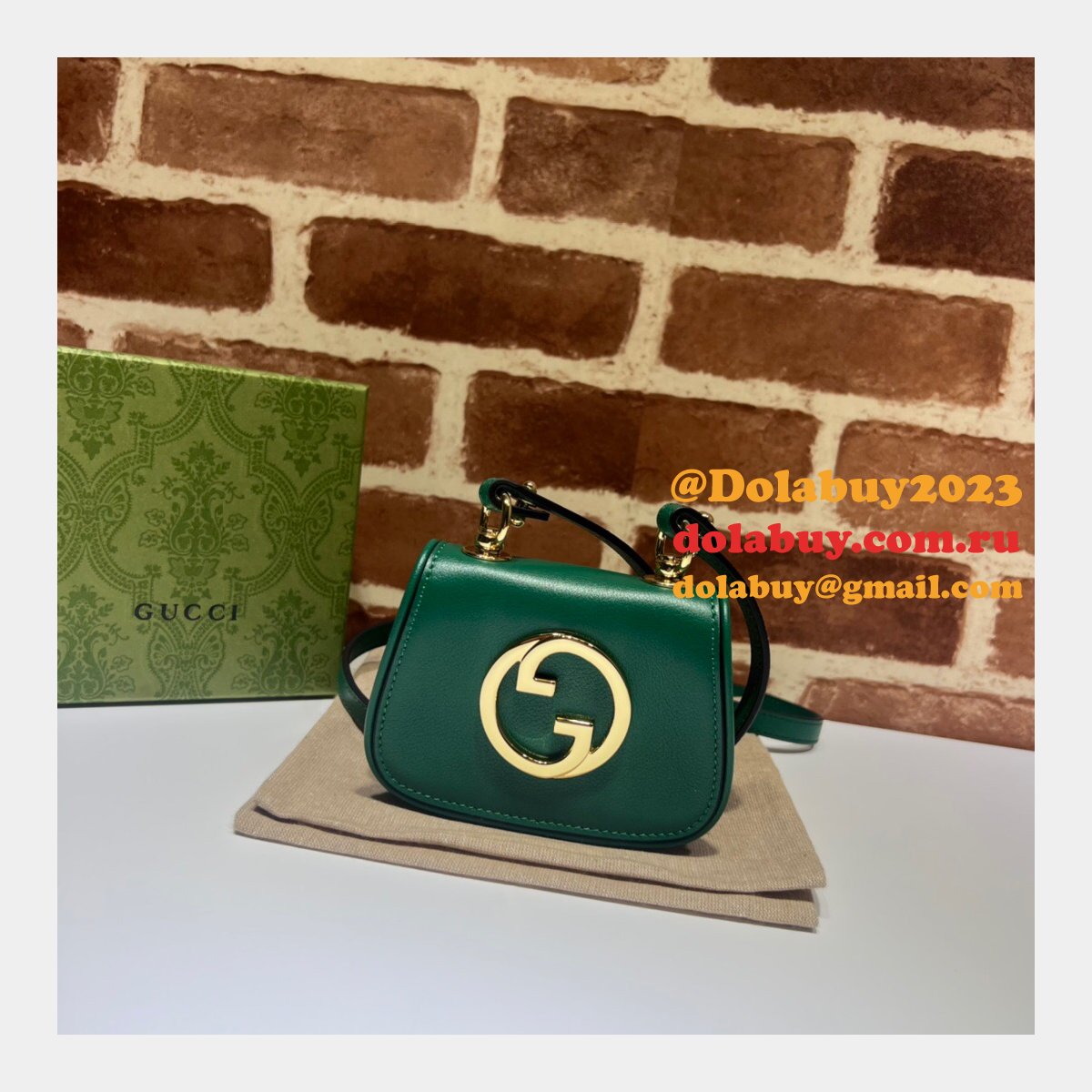 Designer Gucci High Quality 698635 Blondie Card Case Wallet