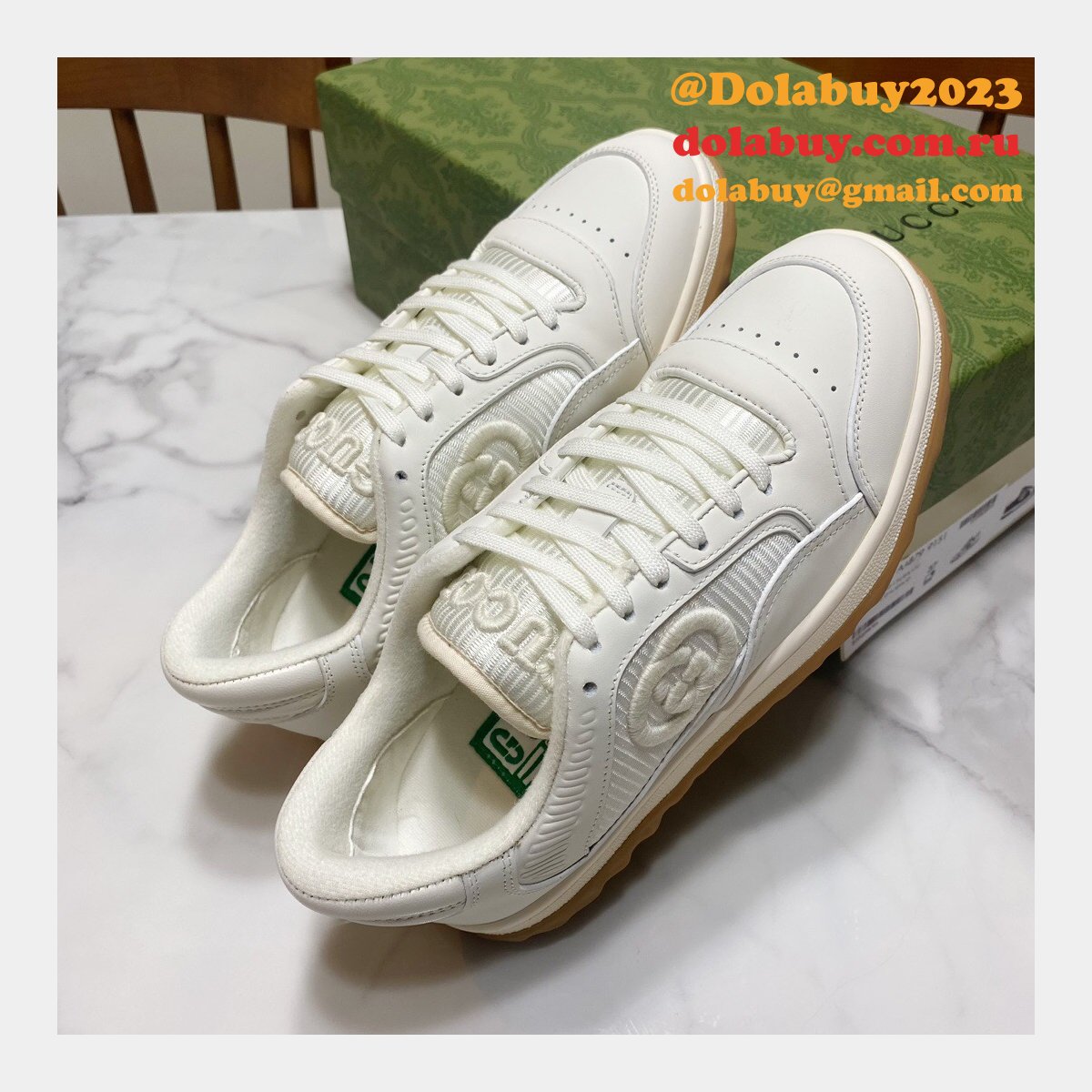 Gucci Replica Inspired Mac80 Leather Low-top Sneakers 1:1 Mirror Shoes