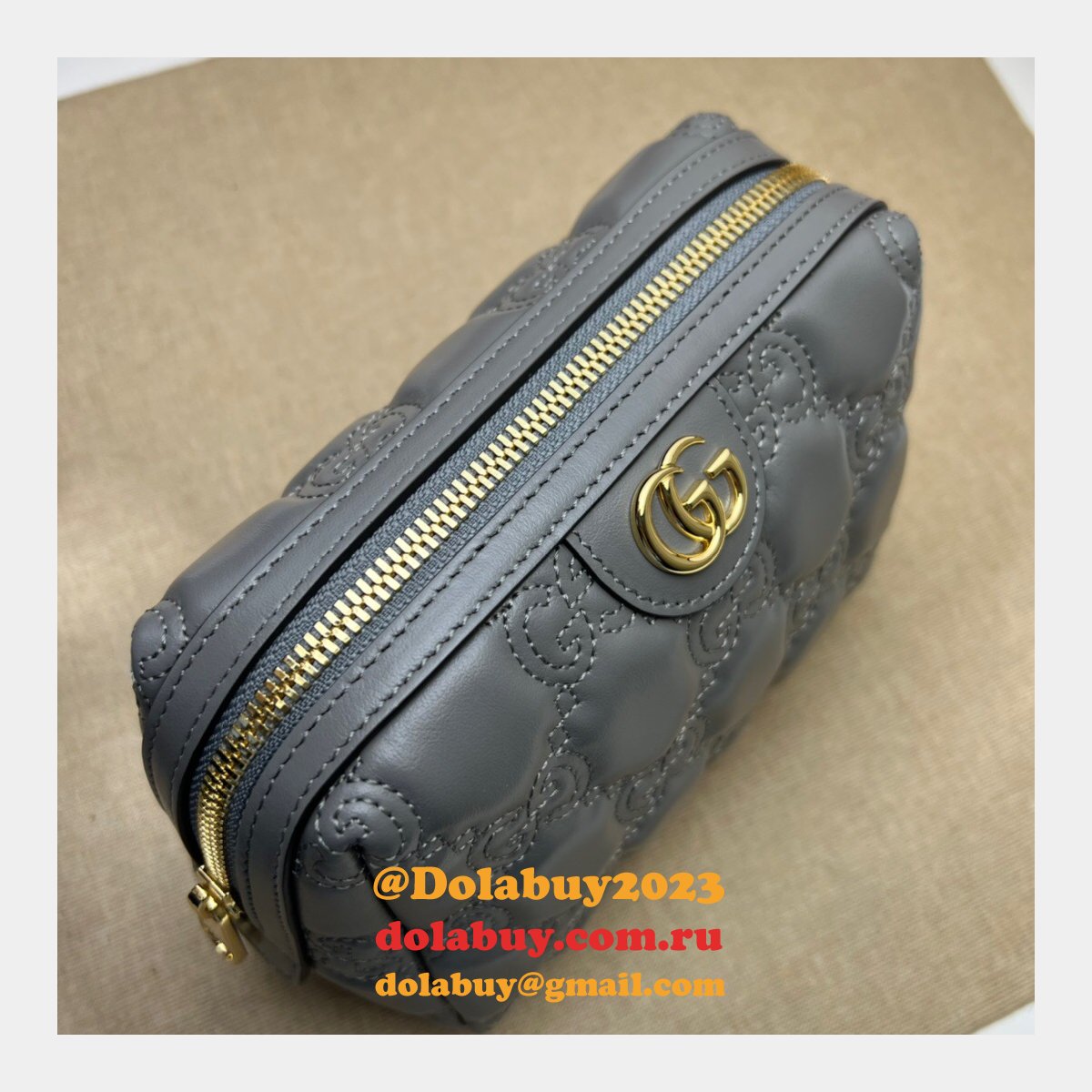 Designer Gucci GG Matelassé beauty 726047 case Bag