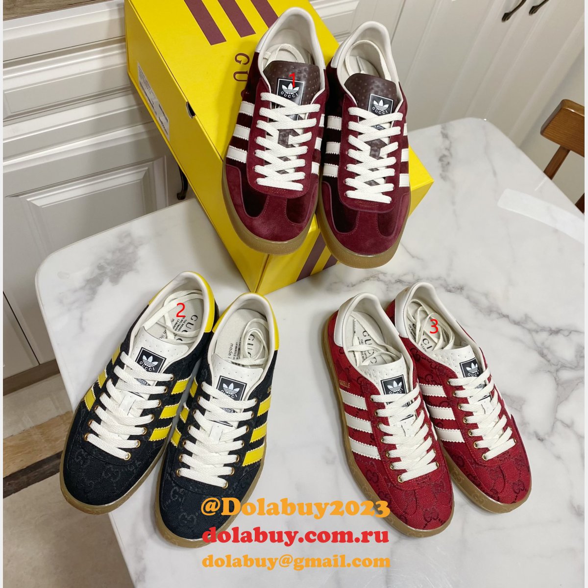 Replicas Best Fake Gucci Shamrock Joint Skate Men/Women Shoes