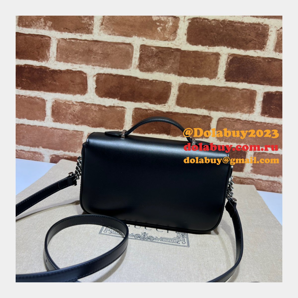 Petite GG Gucci 1:1 Mirror Shoulder 739722 Crossbody Fake Bag