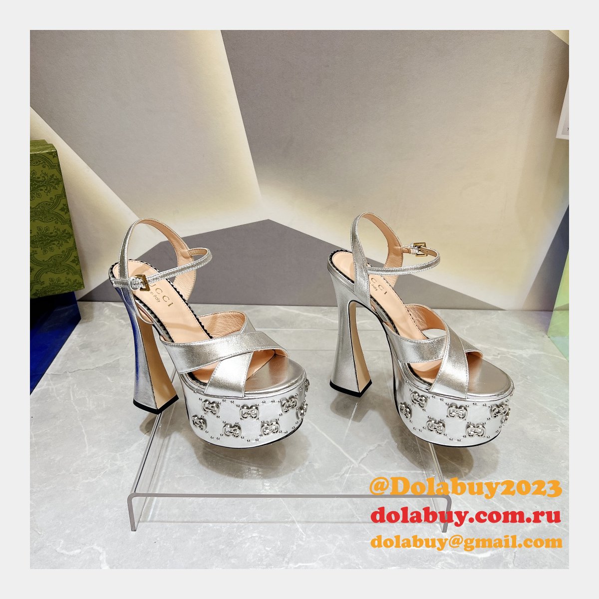 High Quality Replicas Gucci 1:1 Mirror Sandals High Heels Shoes