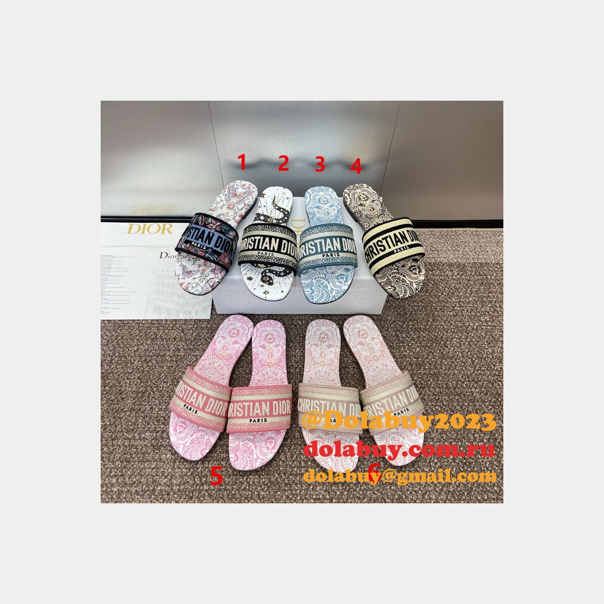 7 Star Dior Dway Slide Flat