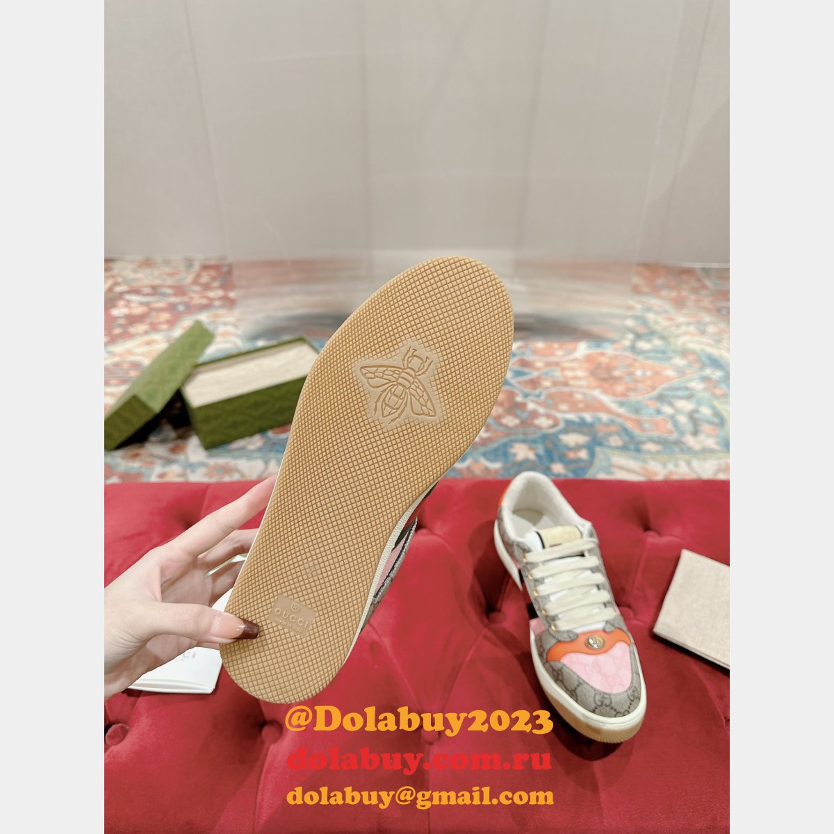 gucci Women''s Screener leather sneaker