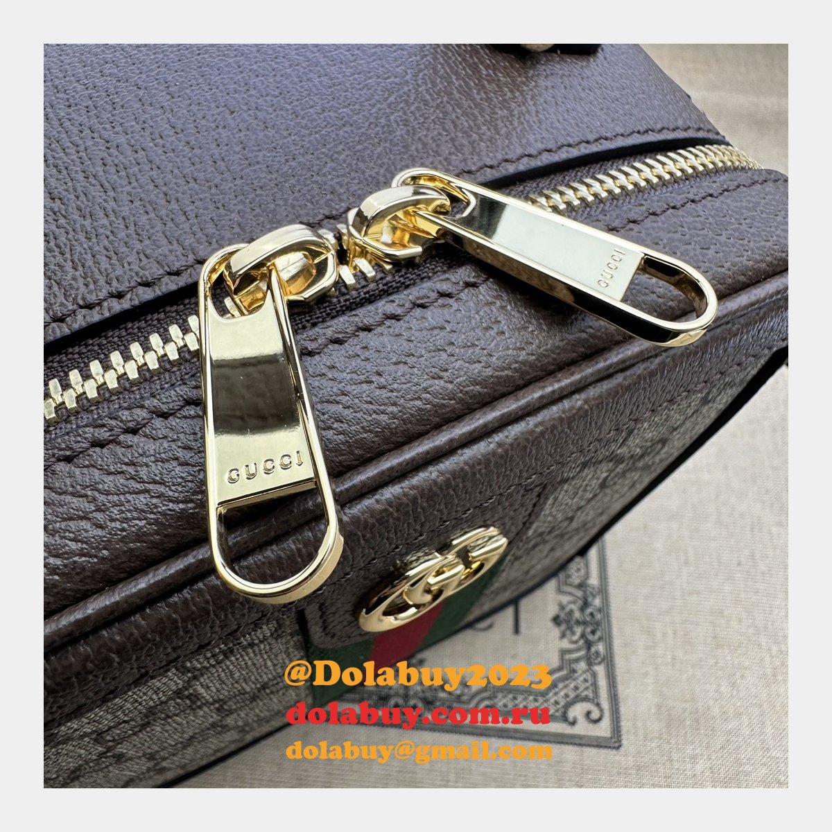 Ophidia GG Gucci Wholesale 772157 Top Handle Fake Bag