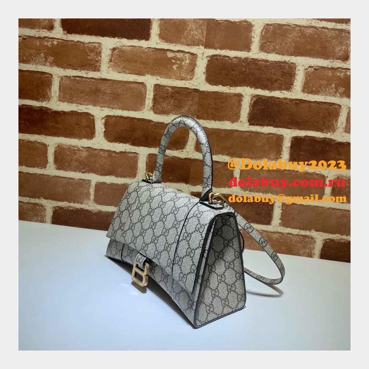 Gucci x Balenciaga Top Quality 658575 Replica Hourglass Small Top Handle Bag
