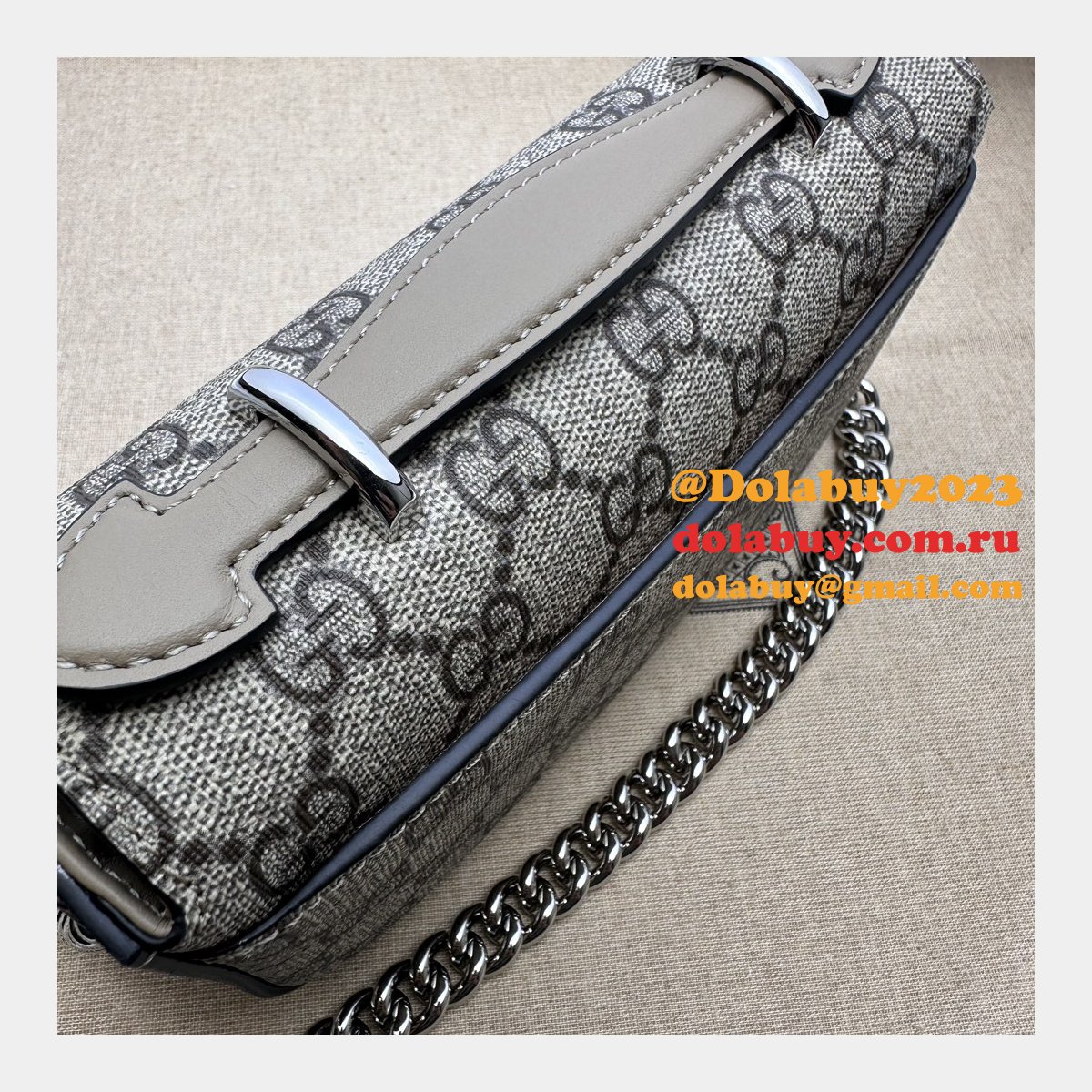 Petite GG Chain 1:1 Mirror 760194 Replicas Gucci Handbags