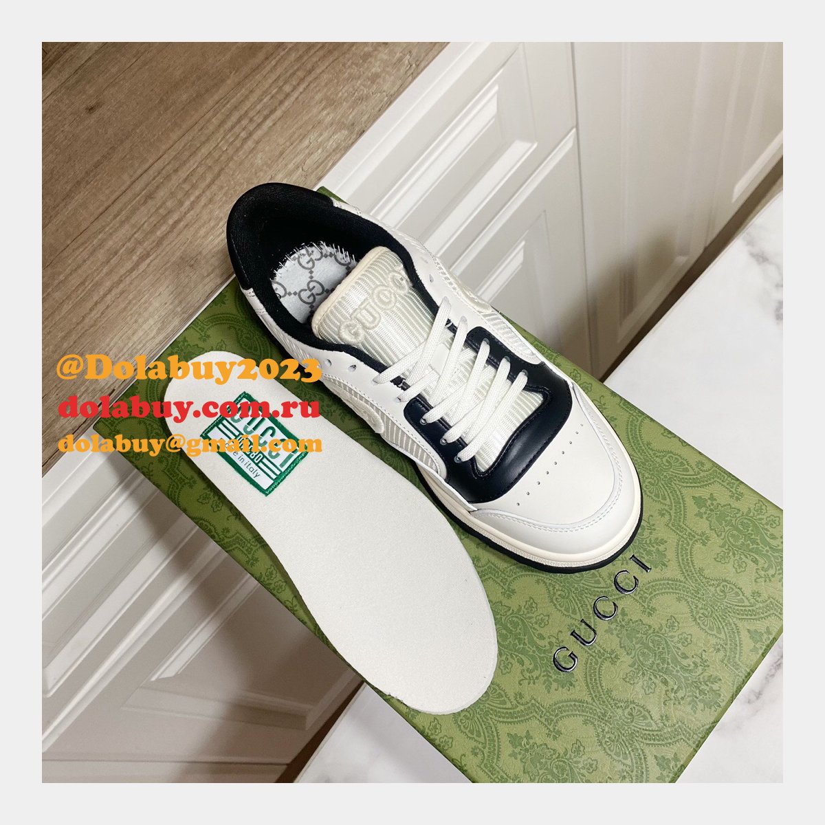 Gucci Replica Inspired Mac80 Leather Low-top Sneakers 1:1 Mirror Shoes